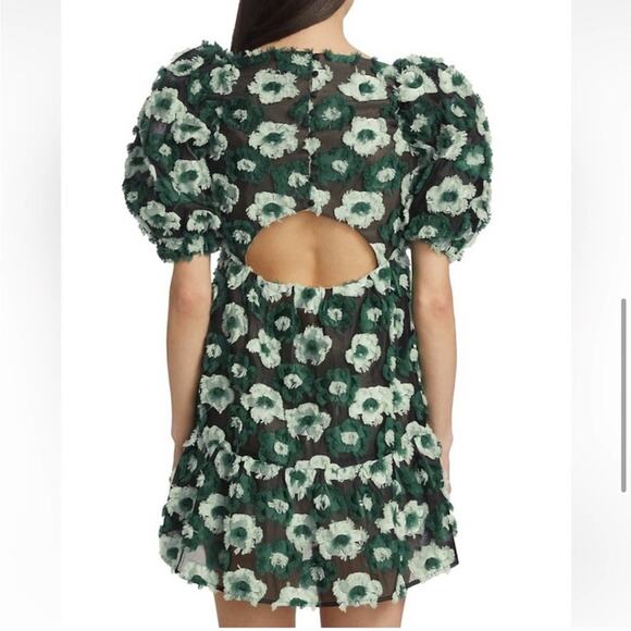 elliatt helene 3d floral embellshied flare babydoll mini dress size small new - Picture 7 of 10